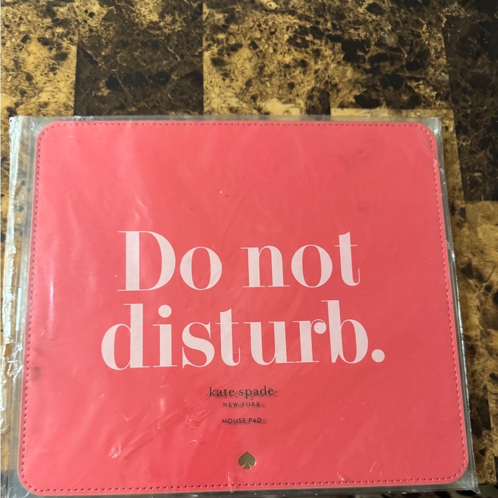 Kate Spade Coral Mouse Pad with Message